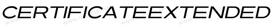 CertificateExtended Italic字体转换